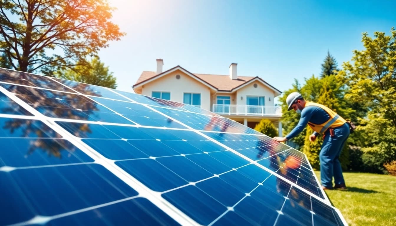 Steigern Sie Ihre Photovoltaik Leads mit innovativen Solarinstallationen in einem sonnigen Umfeld.