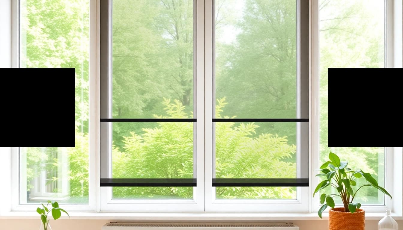 Fliegengittermaxx installation in a bright home, enhancing comfort and preventing insects.