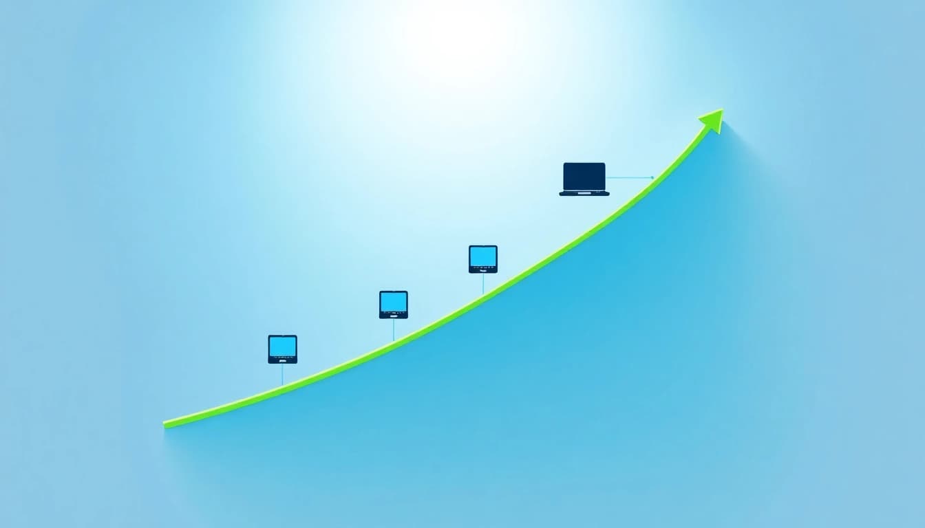 Analysieren Sie den Web-Rang durch ein ansprechendes Diagramm, das die Ranking-Entwicklung zeigt.