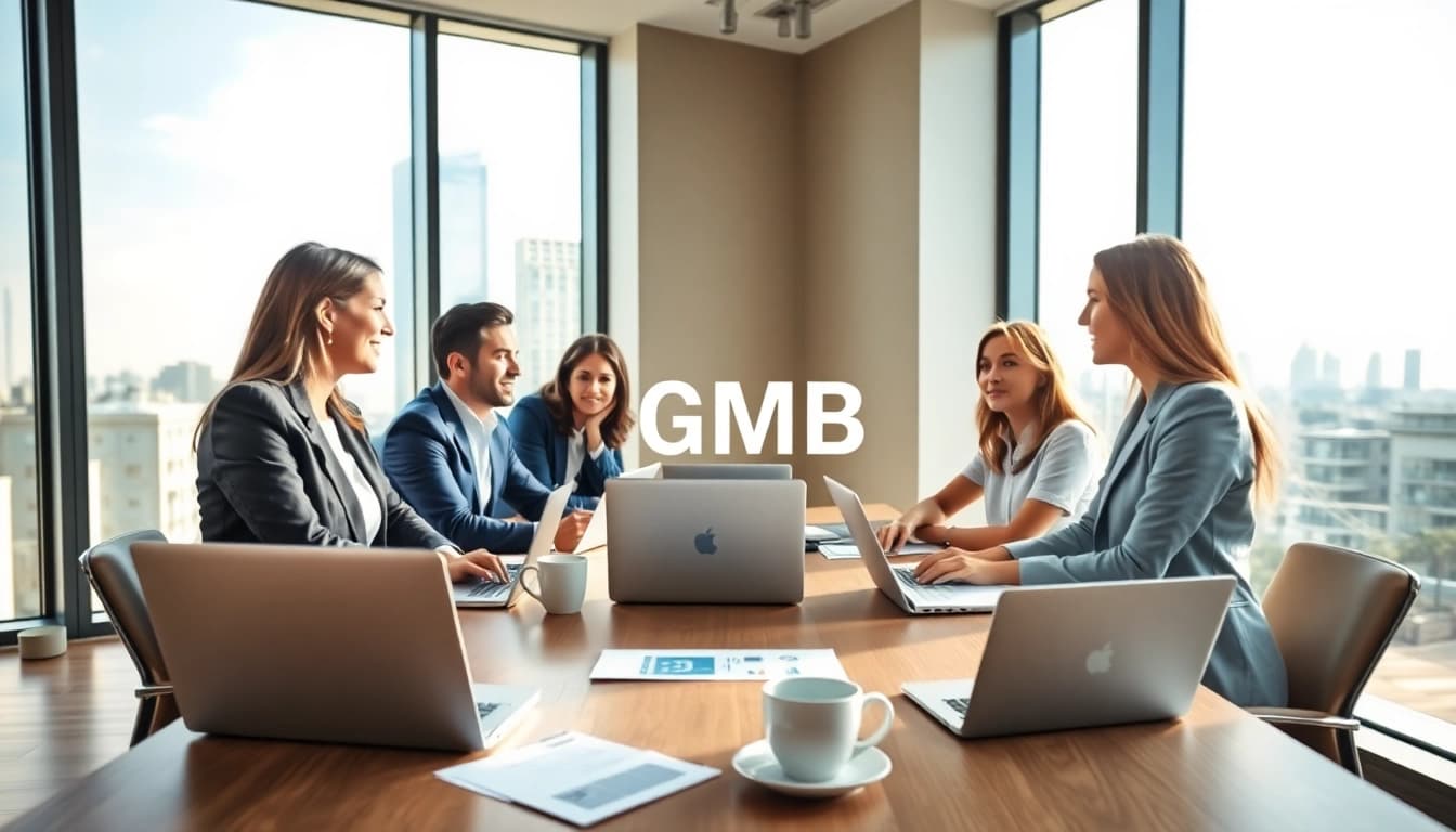 Beratung zur gmbh gründen in einem modernen Büro mit geschäftlichen Elementen.