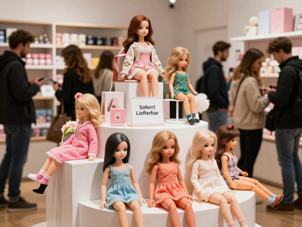 Sofort Lieferbar Auswahl an stilvollen Sexpuppen in einem einladenden Showroom.