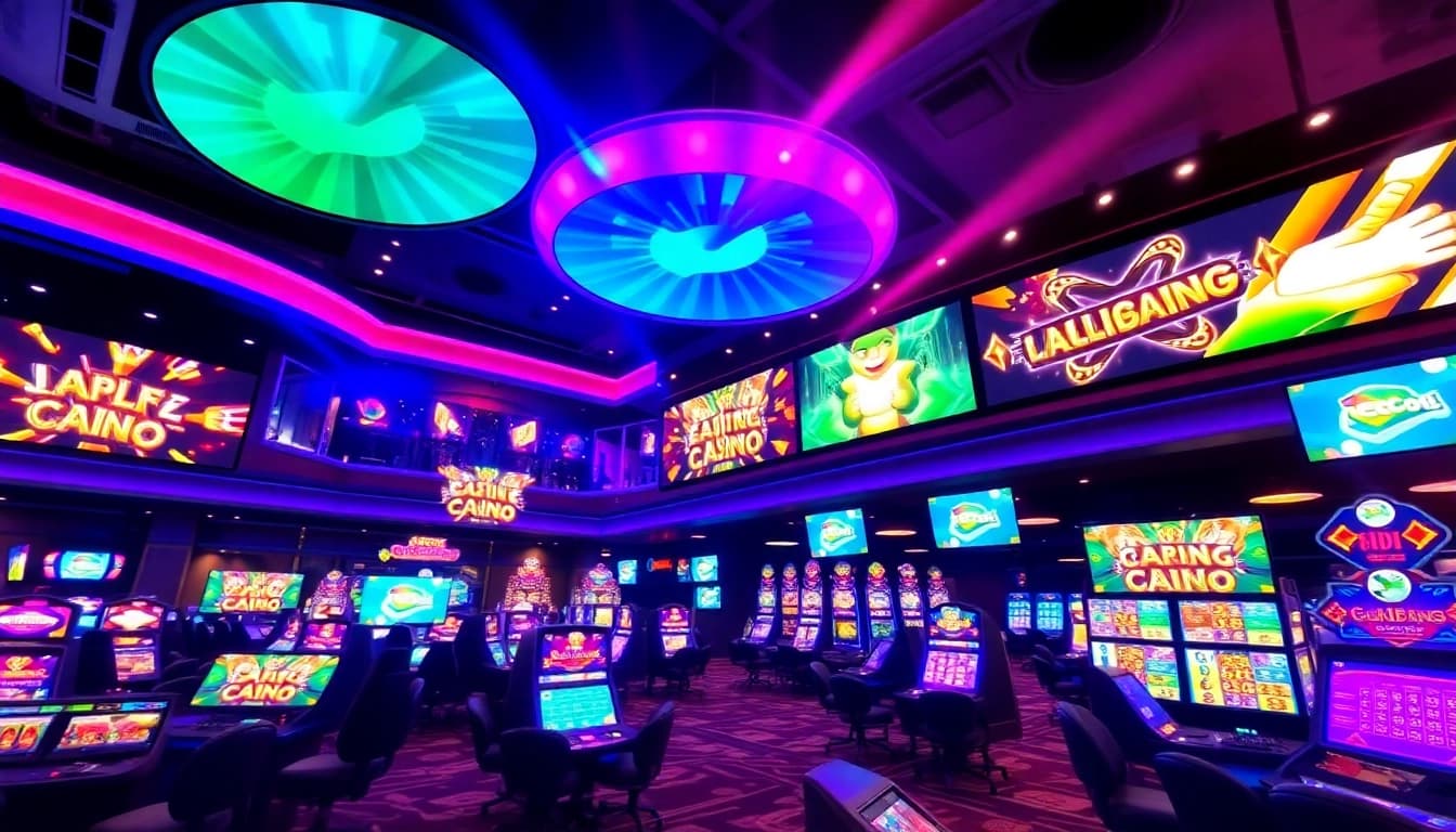 Visually stunning scene of neue online casinos österreic featuring lively gameplay and attractive bonuses.
