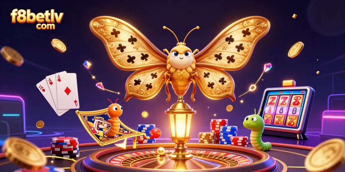Experience thrilling gameplay at f8betlv com with a richly detailed casino-themed illustration.