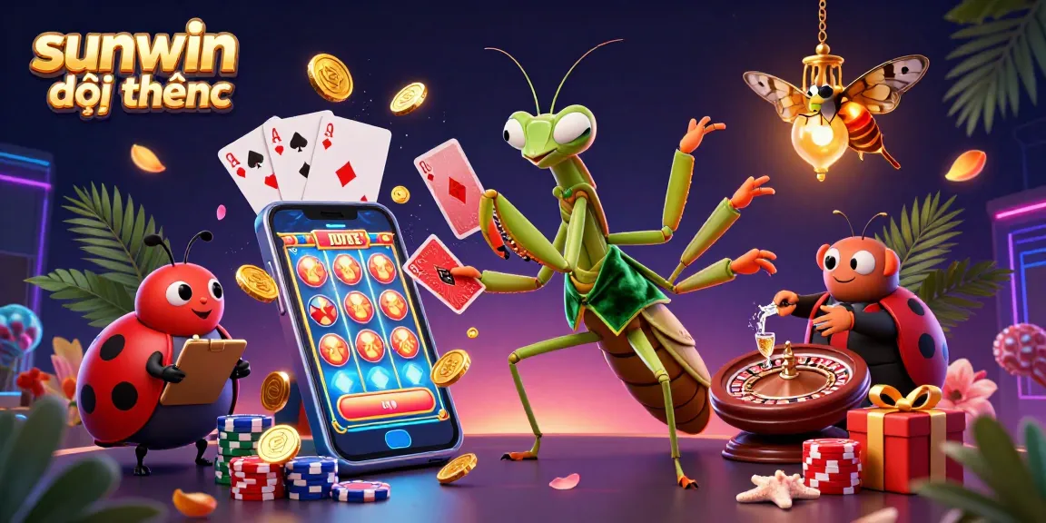 Engage in exciting gameplay with sunwin đổi thưởng amid vibrant casino elements and characters.