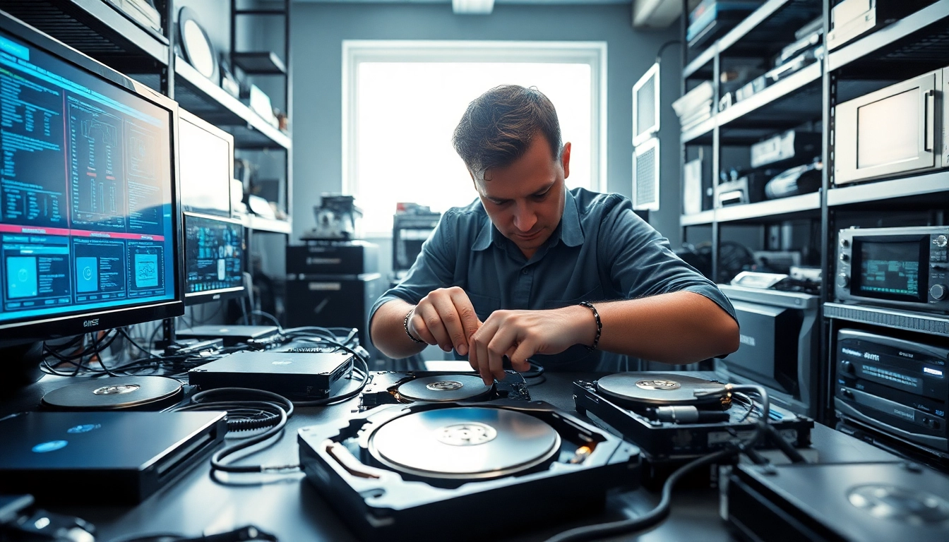 Datenrettung wien durch techniker, die festplatten reparieren und daten wiederherstellen.