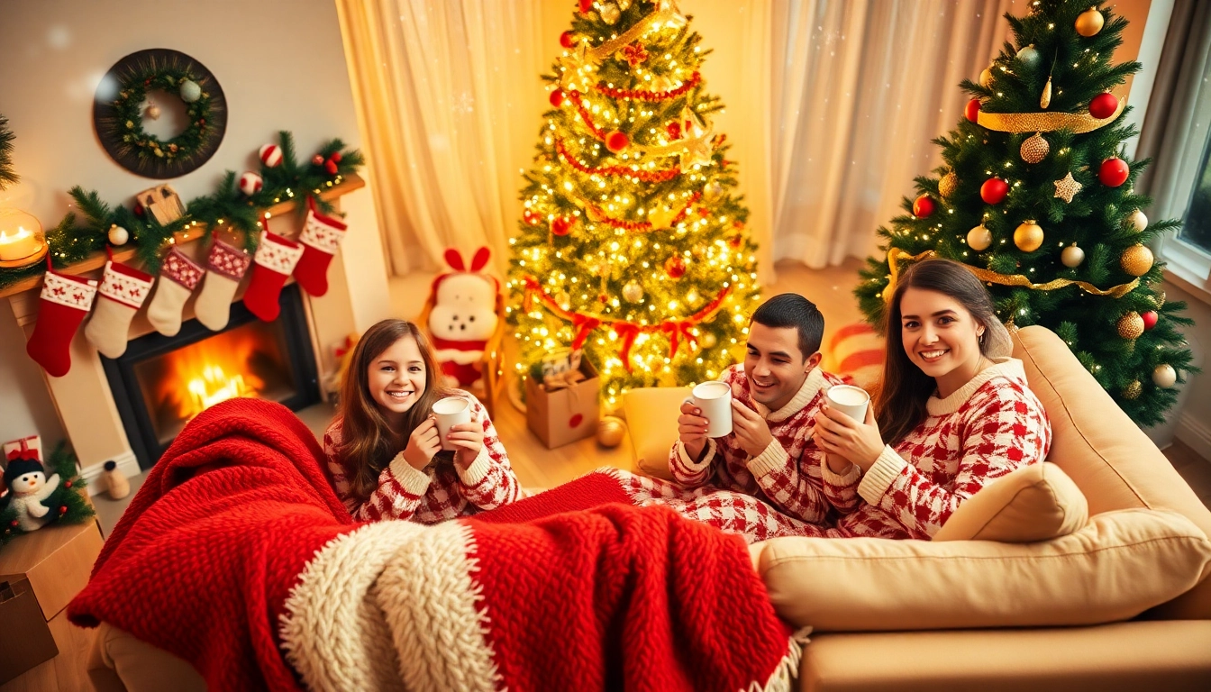 Capture joyful family moments during a christmas photoshoot in a cozy living room setting.