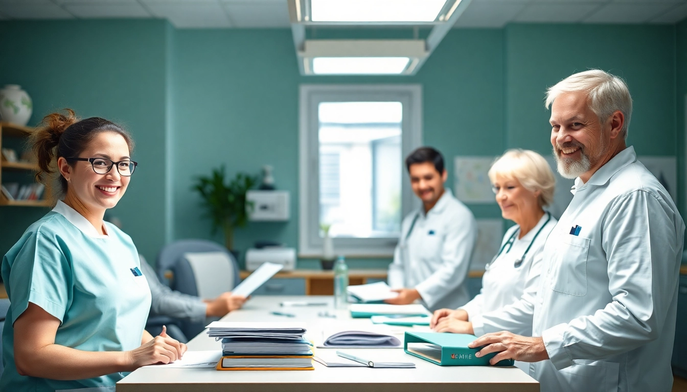 Personalgewinnung in der Pflege durch motiviertes Team, das Patienten versorgt und ein positives Arbeitsumfeld schafft.