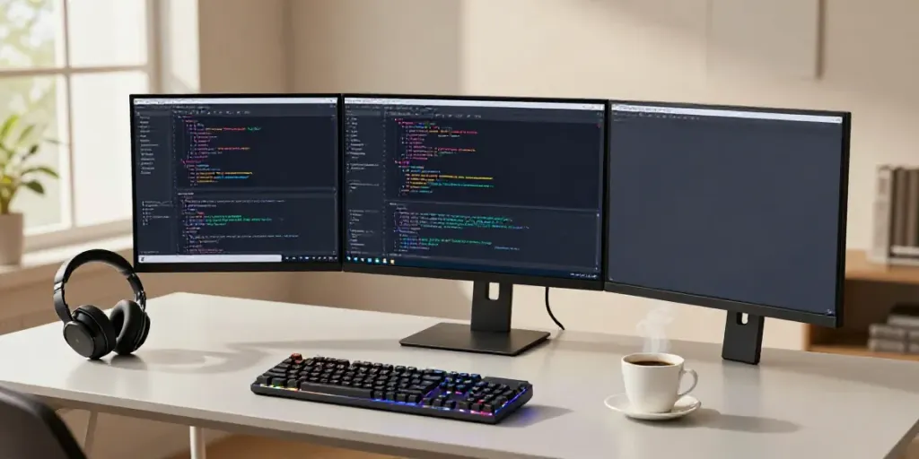 gg in der modernen Softwareentwicklung: Entwicklerworkspace mit Tools für Cloud-Computing und KI-Technologie.