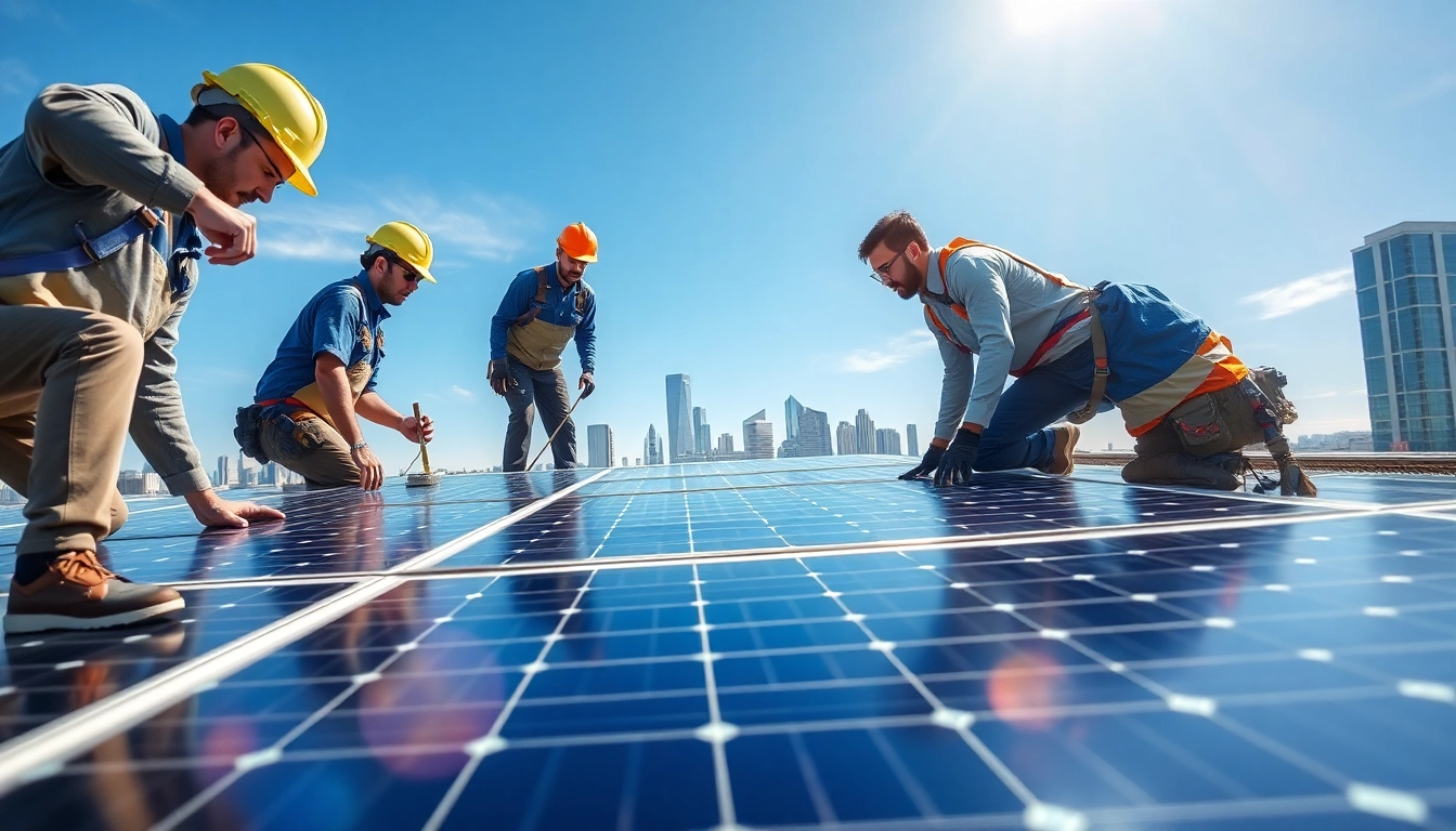 Installieren Sie Solar Wien hochwertige Solarpanels auf einem Dach und stärken Sie die Energieeffizienz.