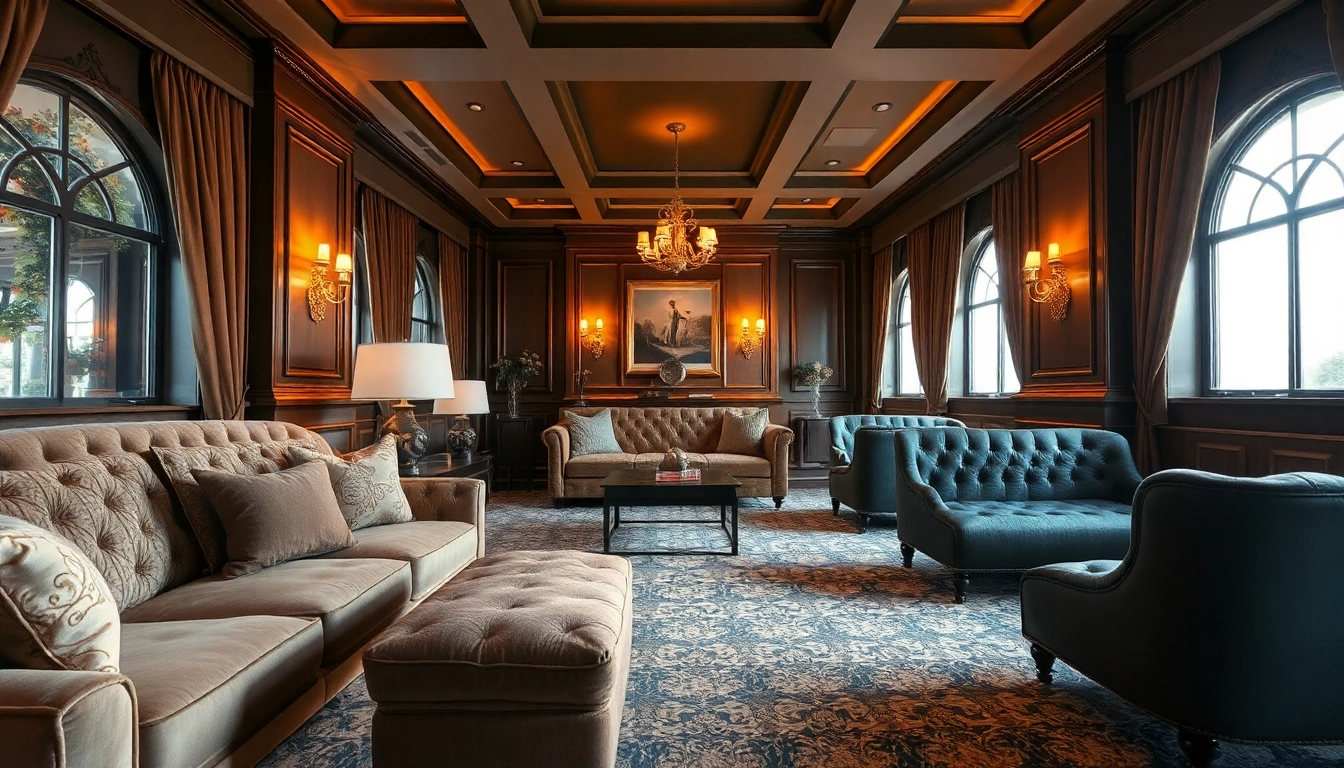 Experience luxury in a beautifully designed living space with elegant furnishings and warm lighting.