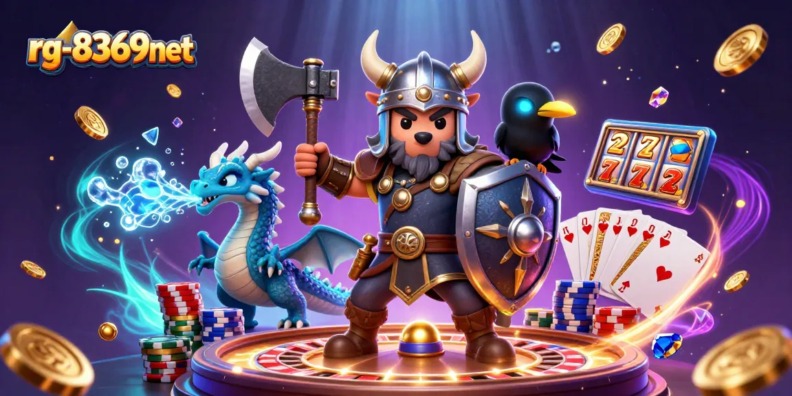 Experience the thrill of winning big with rg-8369net, featuring dynamic casino elements and an engaging 3D illustration.