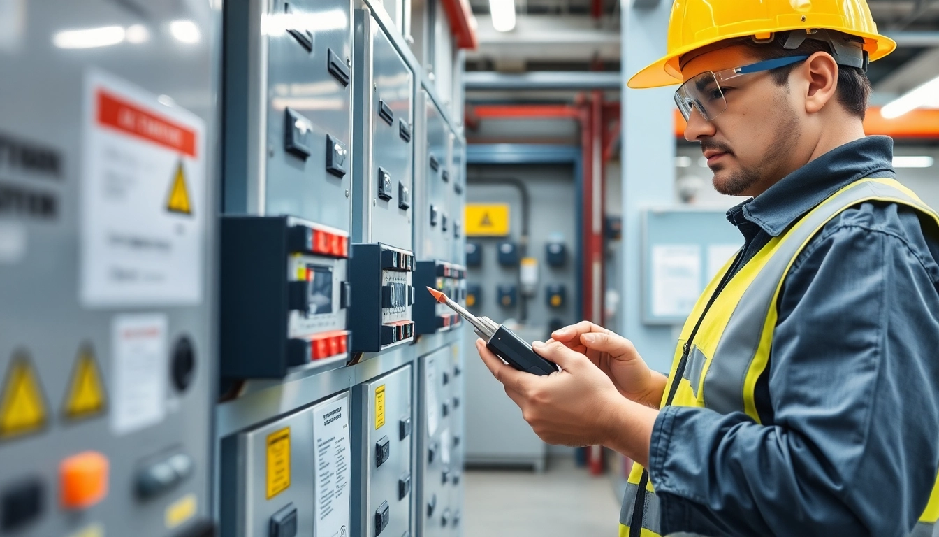 DGUV V3 Prüfung bei der Inspektion von elektrischen Geräten durch einen Techniker.