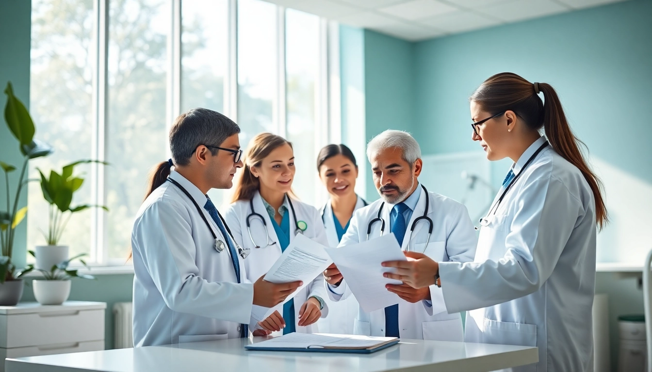 Driada medical team collaborating effectively in a modern healthcare environment.