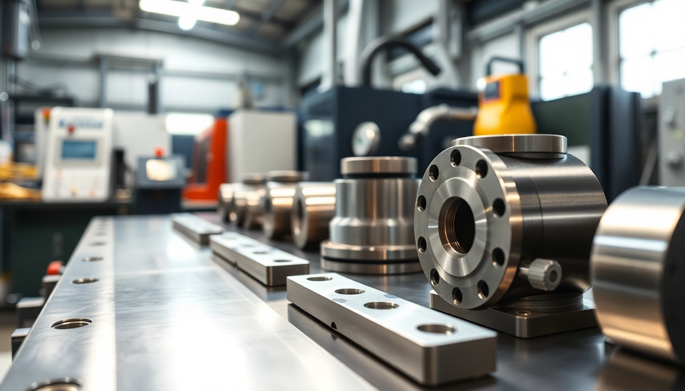 Hochpräzise cnc frästeile in einer Werkstatt mit modernen Maschinen.