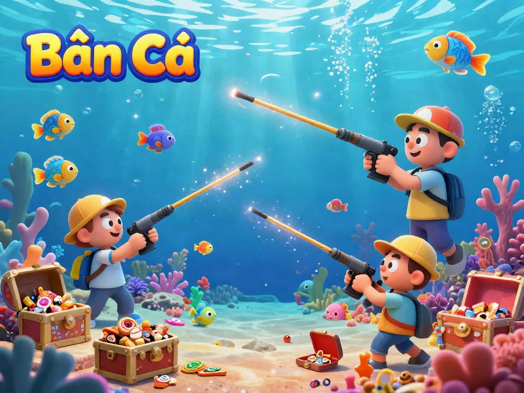 Bắn Cá engages players through dynamic underwater fishing battles with colorful sea creatures.