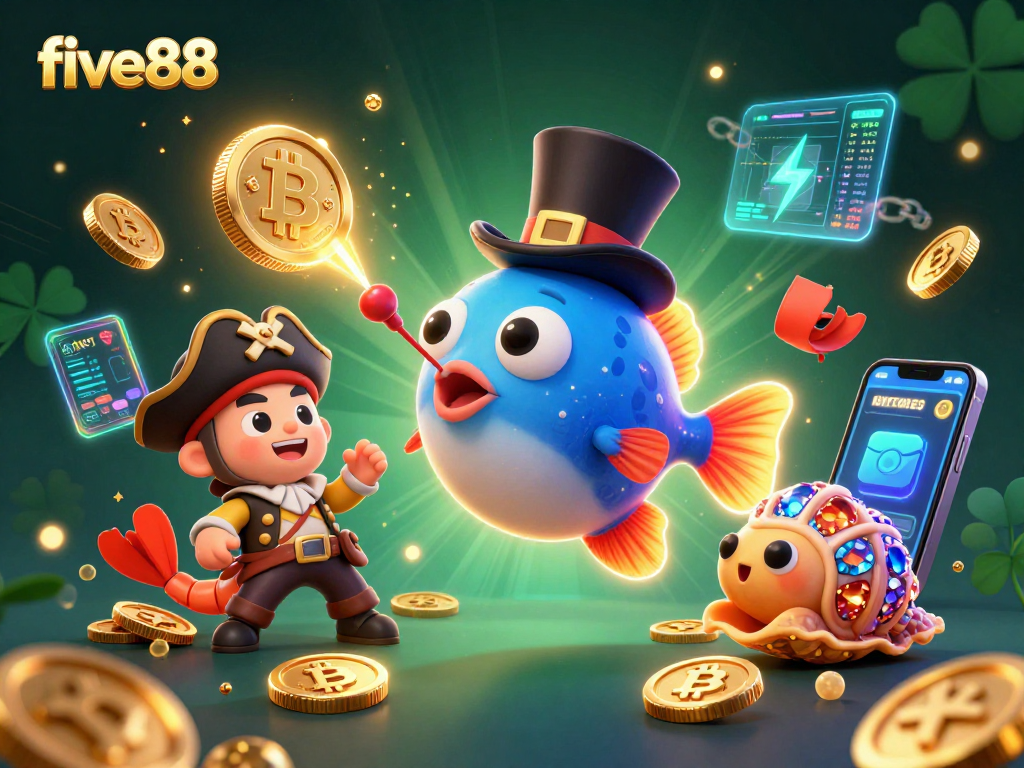 Join the underwater fun with five88 as the anglerfish entices players with gold coins.