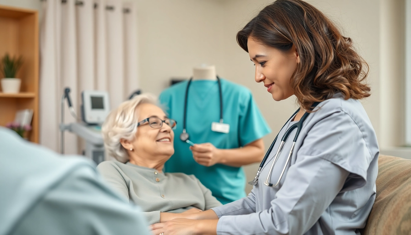 Intensivpflege Frankfurt: Gesundheitsdienstleister unterstützen einen Patienten in einem komfortablen Zuhause.