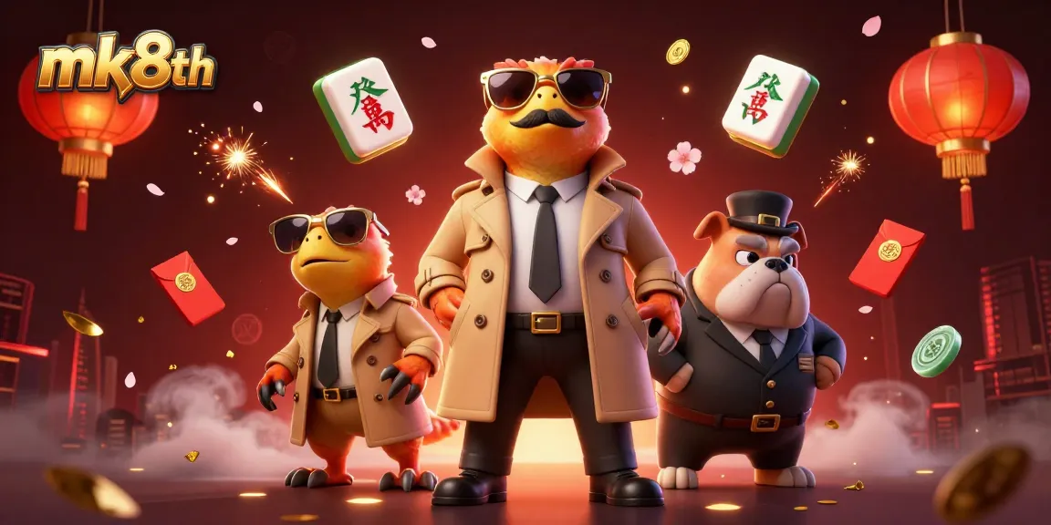 Experience the excitement of mk8th at a VIP casino with thrilling gaming visuals and three raptors in disguise.