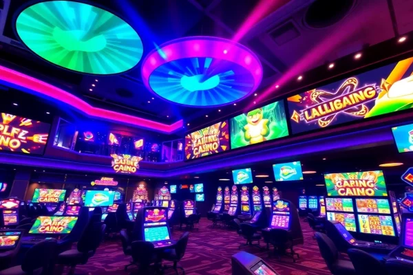 Visually stunning scene of neue online casinos österreic featuring lively gameplay and attractive bonuses.