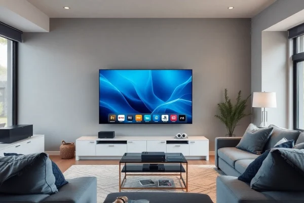 Genießen Sie IPTV kaufen in hoher Qualität mit modernem Fernseher und gemütlichem Ambiente.