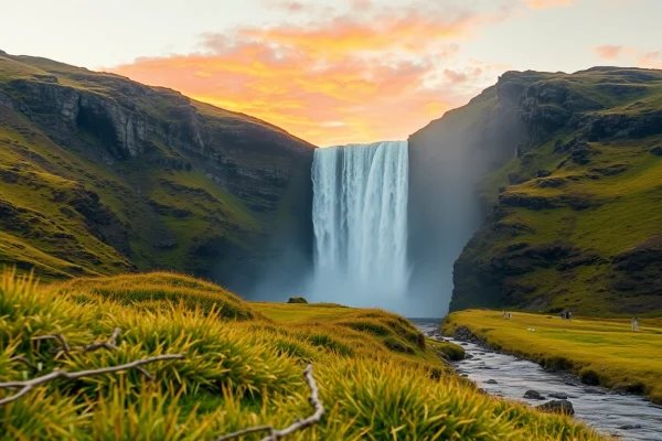 Erleben Sie die atemberaubenden Wasserfälle von Gullfoss, ein Highlight jeder Reise nach Island, mit majestätischen Ausblicken in der Morgendämmerung.