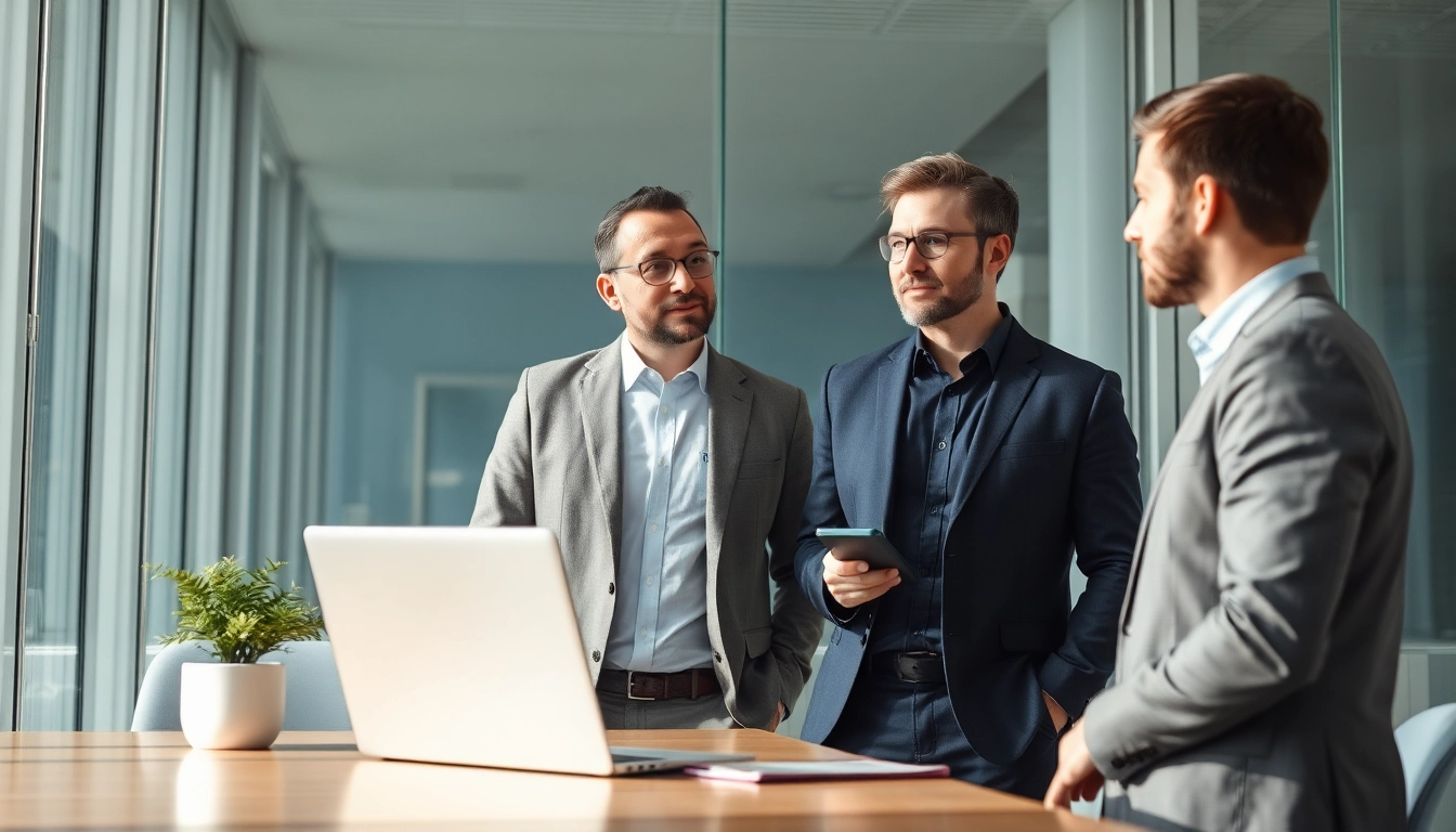 Professioneller Headhunter CEO führt ein Gespräch mit einem Kandidaten in einem modernen Büro.