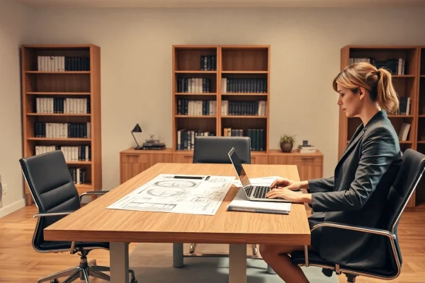 Erfahrene Headhunter Ingenieure arbeiten in einem modernen Büroumfeld, um die besten Talente zu gewinnen.