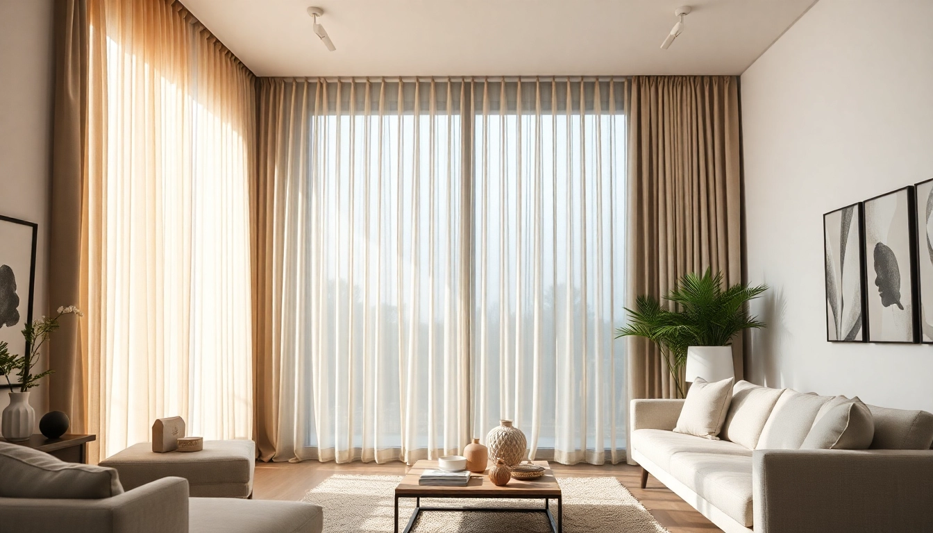 Elegantes Plissee nach Maß, das sanft im Licht hängt und einen modernen Wohnraum akzentuiert.