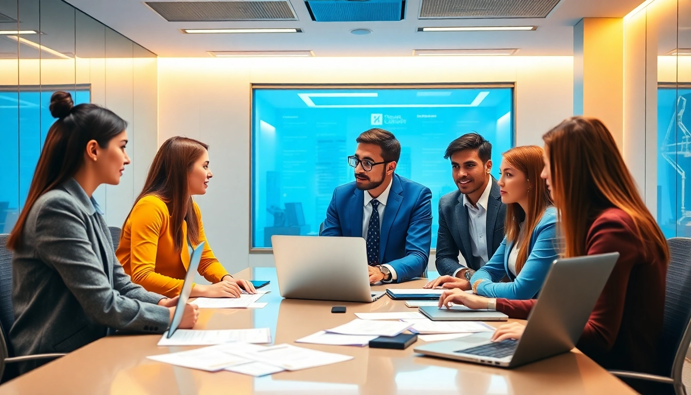 Headhunter IT recruiting diverse candidates in a modern office environment.