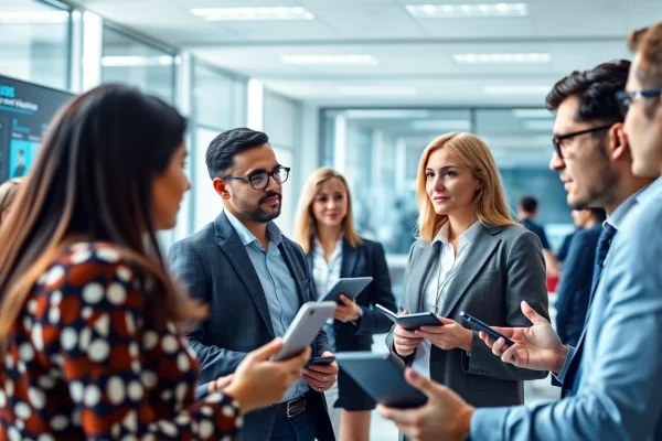 Headhunter IT konsultiert Kandidaten in einem modernen Büro.