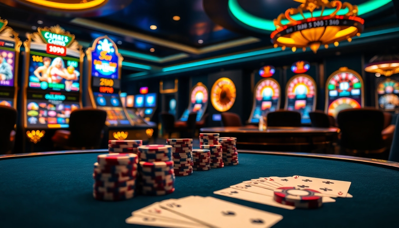 qh88 players engaging at a vibrant online casino table with chips and cards