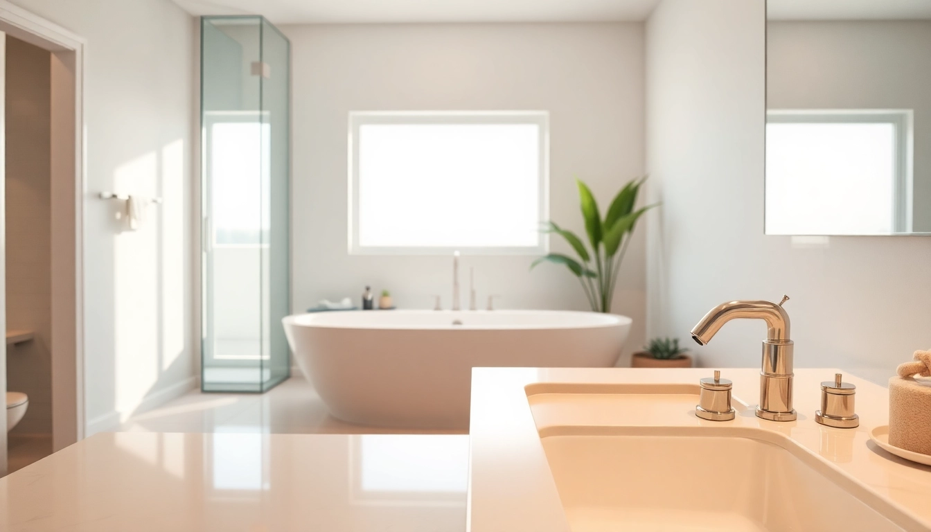 Stunning bathroom remodeling with modern fixtures and bright decor.