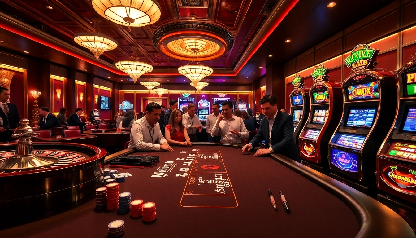 Experience the thrill of CM88 casino gaming with vibrant roulette wheels and exciting slot machines.
