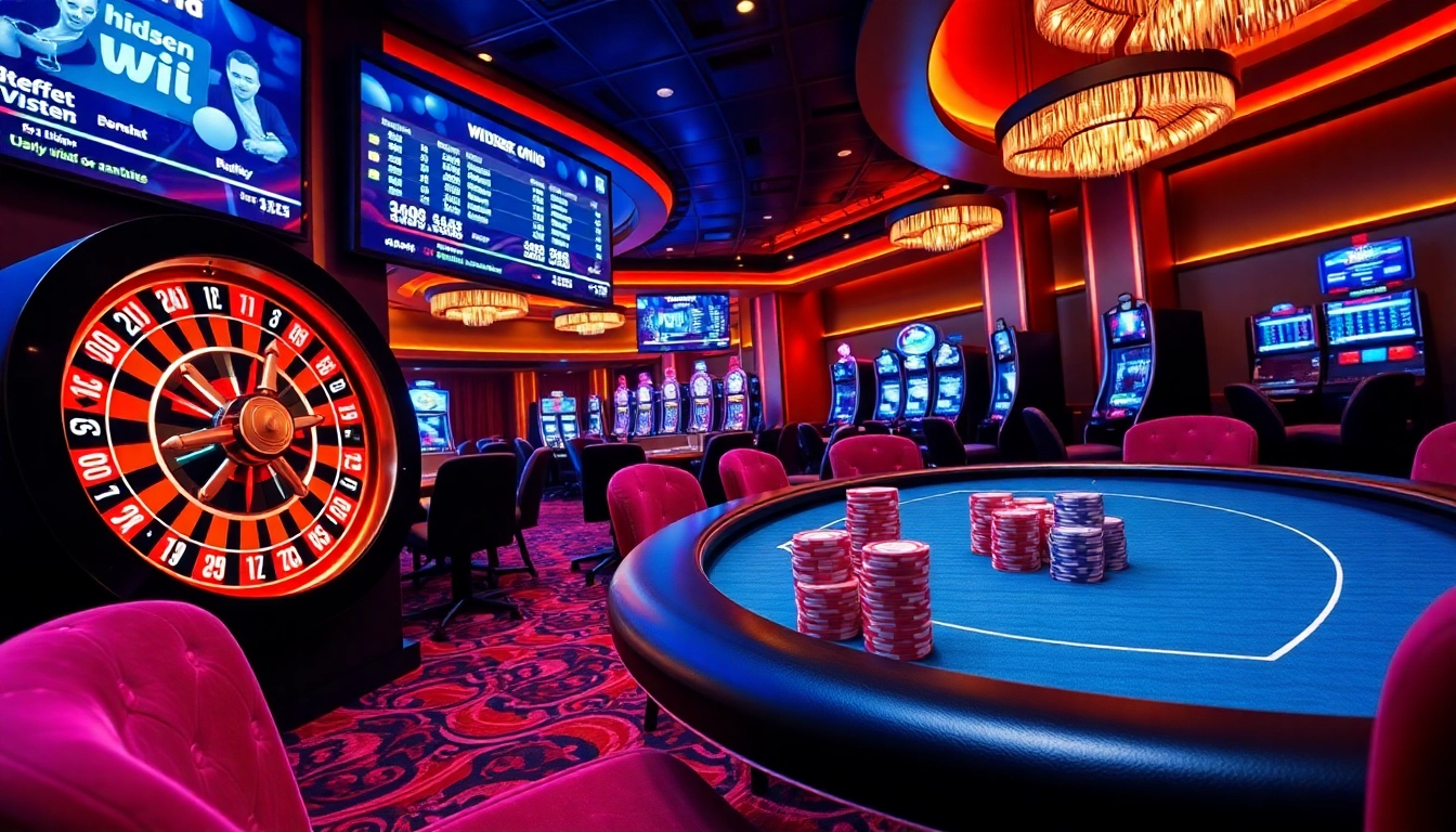 Experience the allure of hidden wiki onion in a luxurious casino setting complete with poker tables and roulette wheels.