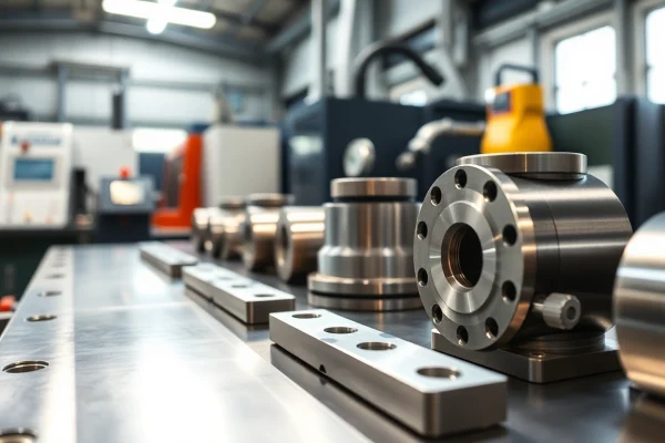 Hochpräzise cnc frästeile in einer Werkstatt mit modernen Maschinen.