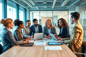 Professionelle Meetingszene, die Personaldienstleister Vertrieb in einem modernen Büro veranschaulicht.