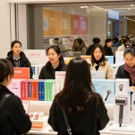 Laifen de Angebote im modernen Geschäft während des Prime Day Sales, Kundeninteraktion und Produkte.